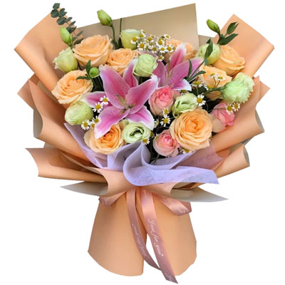 恩施11朵玫瑰桔梗百合，陪你每个季节