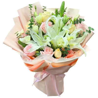 恩施10朵玫瑰百合混搭，爱是难忘时刻