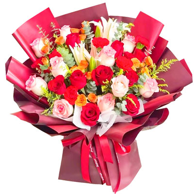 恩施22朵玫瑰百合，追求真爱幸福